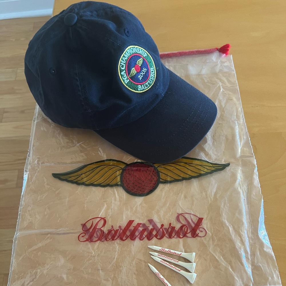 Baltusrol 2005 PGA Championship Cap with tees and plastic shoe bag